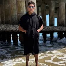 Poncho Toalha Roupão Surf Praia Kite Natação Piscina Secagem Rápida Troca de Roupa Unissex