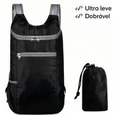 Mochila Bolsa Ultra Leve Dobrável  Academia Futebol Camping Trilha Escola Viagem