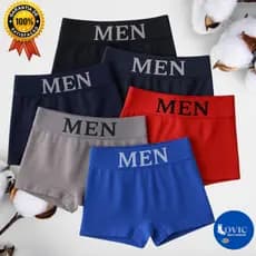 Kit 08 Cuecas Boxer de Poliamida Premium Adulto -Cores Aleatórias