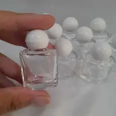 Kit 20 unid. Mini Frasco de Vidro CAFE 8ml com tampa Bola R13/410 Porta Óleo, Essência, Perfume