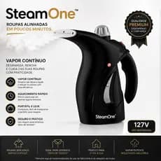 Passadeira a Vapor Portátil 127V Vaporizador de Roupas Vertical Desamassa Tecidos Compacta SteamOne