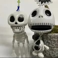 Divertido Esqueleto De Puxar Brinquedo Luz Nocturna Pingente Presente De Halloween