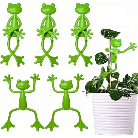 1 Pçs Sapo Planta Suporte Vaso De Flores Hugger Clipes De Fixação De Escalada Para Jardim Interno E Externo