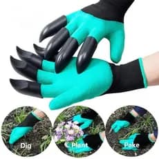 Luvas Genie De Jardim Com Garras , De Jardinagem Impermeáveis Para Escavação E Plantio Trabalho De Borracha Respiráveis