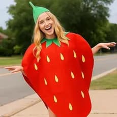 Conjunto De Faixa De Cabeça De Frutas De Morango Fofo , Acessório De Cosplay De Argola De Cabelo Em Formato De Fruta , D