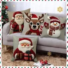 Capa De Almofada De Natal 45x45cm Decoração Festiva Para Sala De Estar Sofá Férias Caso