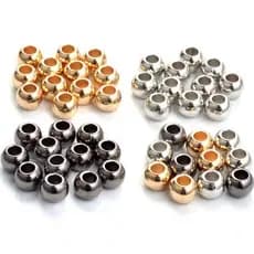 Dia 4 6 8 10 12mm Espaçadores De Contas Acrílicas De Furo Grande Para A Fabricação De Jóias Diy (Não Metálico)
