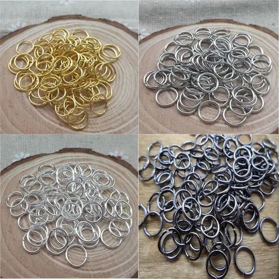 4/5/6/8/10/12mm Anéis De Salto Prata Split Abertos Conectores Para Diy Jóias Encontrar Fazendo Acessórios