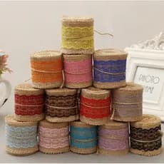 Fita De Renda De 6cm X 2m , Serapilheira De Juta Natural , Hesse , Guarnição Rústica , Decorações De Festa De Casamento