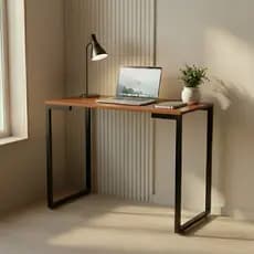 Escrivaninha Mesa Industrial Base Ferro 90x45x76cm Escritório Home Office Estudo