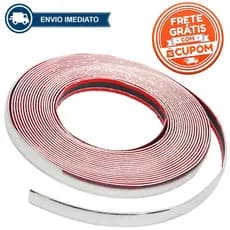 Friso Cromado 10mm Para Janelas Portas e Para-Choque Grade Rolo 15 Metros