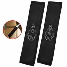 Almofada Protetora Para Cinto Segurança Carro Conforto Bordado Nossa Senhora 33x7cm 2 Peças