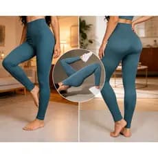calça legging canelada feminina para academia kit com 2 legging
