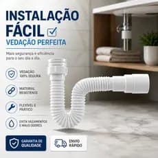 Sifão Para Pia de COZINHA Universal FLEXÍVEL E AJUSTÁVEL SIFÃO PARA Pia , Banheiro e TANQUE FÁCIL INSTALAÇÃO