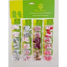 24 Pacotes Unhas Postiças Decoradas Atacado