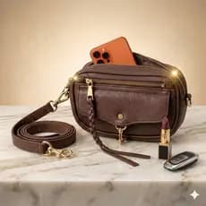 Bolsa Feminina Transversal Pequena Couro Sintético - Envio em 24h