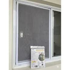 Tela Para Janela Mosqueteira Com Velcro Tamanho 130x150cm Kit 3 Peças