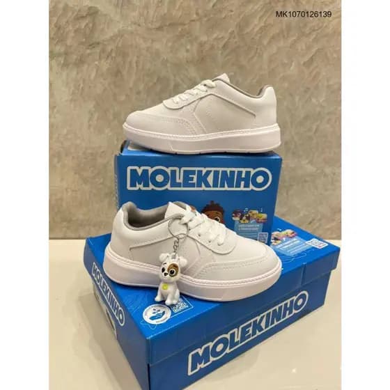 Tênis Molekinho Infantil Juvenil para meninos Palmilha Conforto Com chaveiro Macio Costurado Original Lançamento