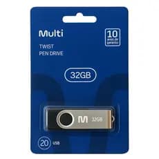 Pendrive Multilaser Twist Pd589 32gb 2.0 Preto