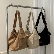 Bolsa Feminina De Moda Simples De Veludo Ombro