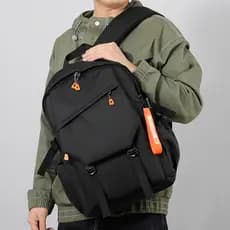 Mochila A Prova D'água Premium Viagem Escola Trabalho Resistente Preto Cinza Grande