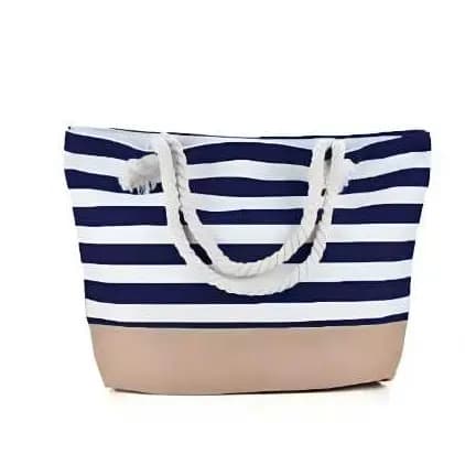 Bolsa De Praia Listrada Alça De Corda Feminina Várias Cores