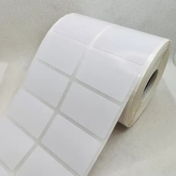Etiqueta adesiva 40x25x2 couche (2 colunas) p / argox, zebra,Elgin,zetex etc. Rolo com 2.140 etiquetas