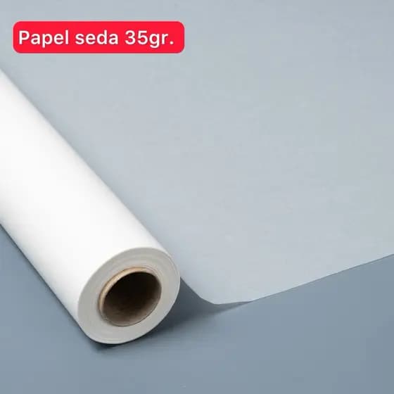 Papel seda 35gr monolucido 30cmx100 mts