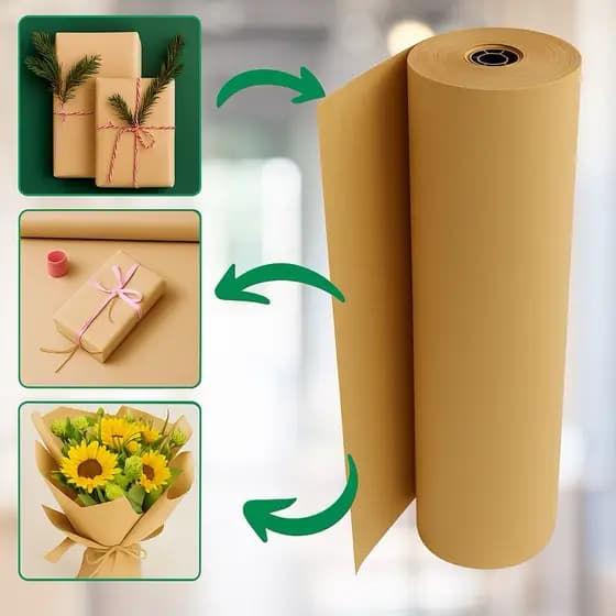 Papel Krafit 30cmx 50mts 100% celulose 80gr monolucido