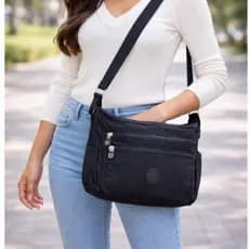 Bolsa Feminina Tiracolo Transversal Impermeável Grande Casual Dia a Dia