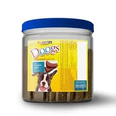 Petisco Pet Bifinho Doogs para Cães Sabor CARNEeLEITE Pote 1 kg