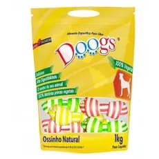 Petisco Pet Ossinho vegetal Colorido Doogs para Cachorro 5/6 (1kg)