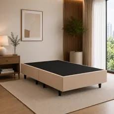 Cama Box Solteiro Bipartida 88x188 Base Suede Estrutura Reforçada com Pés