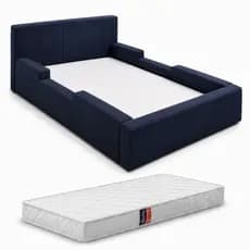 Cama Infantil Montessoriana Estofada 1,68m Com Colchão Espuma