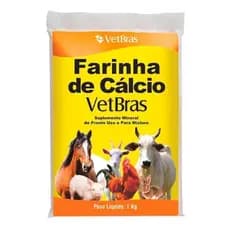 Farinha De Cálcio 1kg Equinos/aves/bovinos/suínos Vetbras
