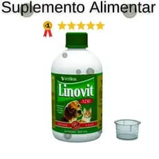 Suplemento Alimentar e Vitamínico Para Cães e Gatos Contra Queda de Pelos Linovit ADE 200 ml