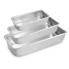 Forma Retangular Para Pão E Bolo Kit Com 3 Tamanhos P M G