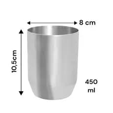 Copo 450 ml Para Bebidas Gelada Alumínio Reforçado