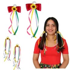 Par De Xuxinha Lacinho De Cabelo Junino Para Maria Chiquinha
