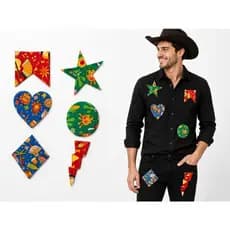 Retalho Remendo Tecido Adesivo Roupa Festa Junina 6 Adesivo