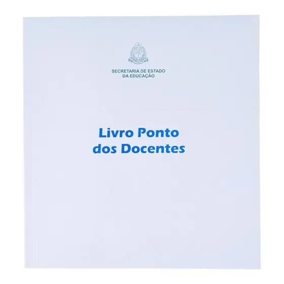 LIVRO PONTO DOS DOCENTES 208 FOLHAS 5 UNIDADES UNICA GRAFICA