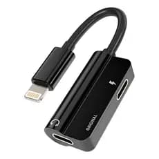 Cabo Adaptador Splitter Lightning Áudio Carregador iPhone