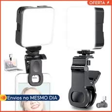 Luz de Preenchimento Mini Ring Light Selfie Square Iluminador Portátil Celular Quadrado