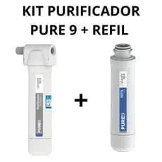 Kit Purificador de Água PURE 9 Rosca 1/2'' + Refil