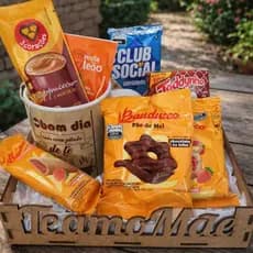 Cesta Café da Manhã Completa Presente Te Amo Mãe + Caneca Dia Das Mães
