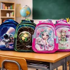 MOCHILA INFANTIL MENINO MENINA ASTRONAUTA BOLA UNICORNIO FADINHA CRECHE ESCOLA PASSEIO VIAGENS