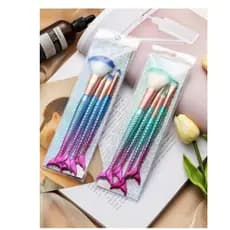 ATACADO uma duzia de KIT 4 Pincéis Sereia de Maquiagem Para Sobra Blush Contorno Pó Sombra