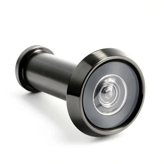 Olho Mágico Preto Visor  Brasfort Para Porta 35mm Á 52mm