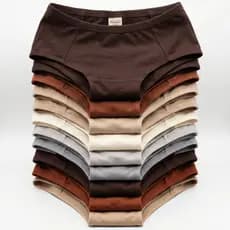 Kit Calcinha Cintura Alta Hot Pants Amalia Calçola Senhora Feminina Básica Tangão Segura Barriga