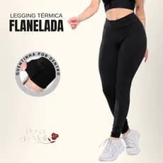 Kit 2 Calça Termica Flanelada Legging Academia Suplex Grossa Modeladora Leg Cintura Alta Peluciada